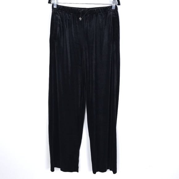 Zara Wide Leg Trouser draw string velvet pants NWT size M - Picture 1 of 7